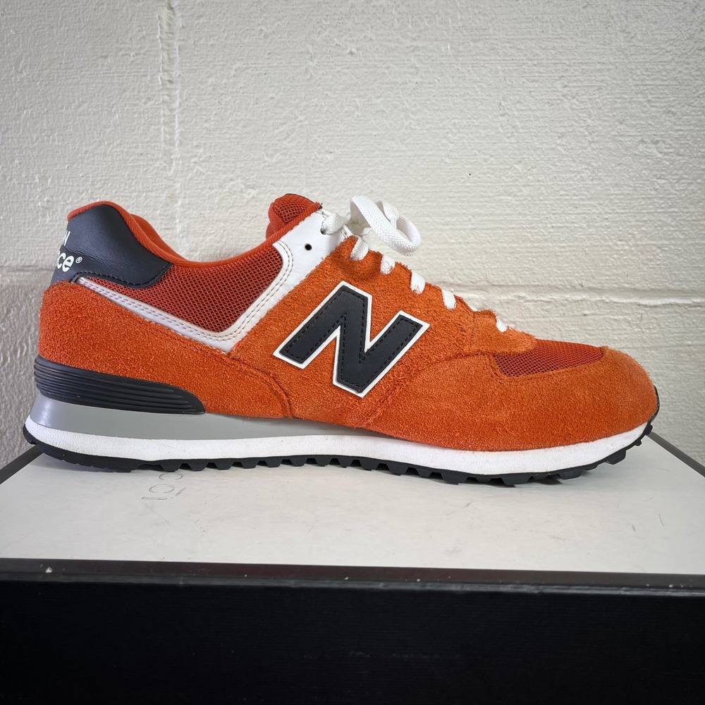 New Balance 574 ML574VTL Varsity Orange Running Shoes Sneaker Men's US 14 EE - Picture 2 of 11